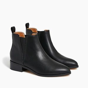 J Crew Black Leather Chelsea Boots Size 6.5 NIB NWT